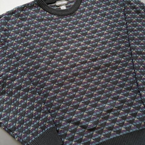 90s chunky cable knit patterned sweater - Picture 2 of 5